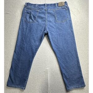 Wrangler Jeans Mens 42x30 Blue Denim Relaxed Fit Straight Leg YKK Zip Classic
